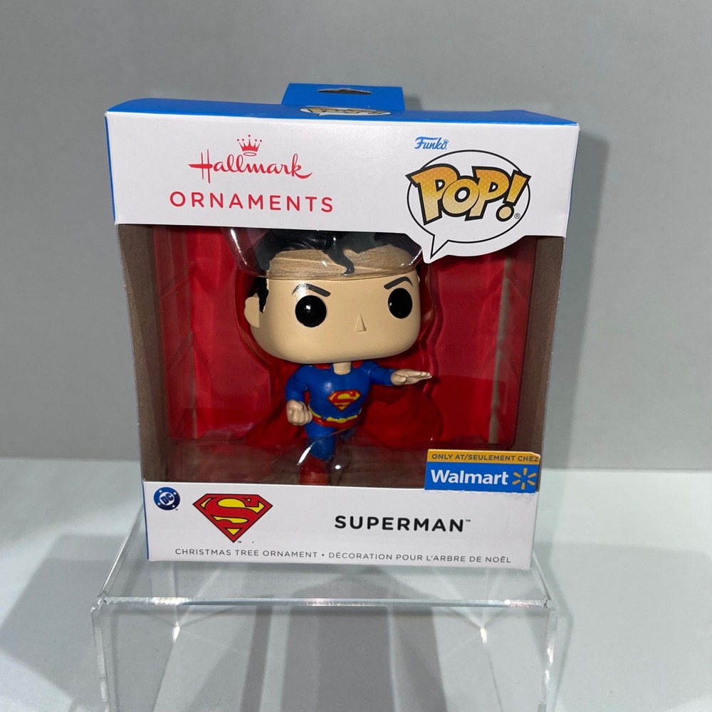 Funko POP Hallmark Superman Christmas Ornament Walmart Exclusive DC Comics Blue